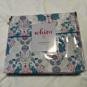 Martha Stewart Whim 100% Cotton Twin Peacock Sheet set